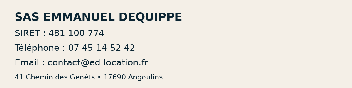 Coordonnées ED Location